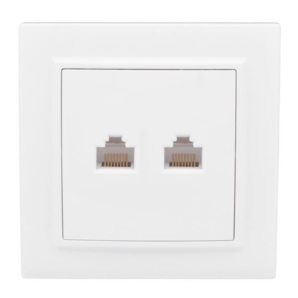 Розетка компьютерная 2-м СП Минск RJ45 бел. EKF ERK02-035-10