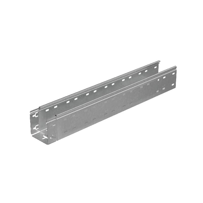 Лоток листовой перфорированный 100х100 L3000 сталь 0.7мм "БЫСТРЫЙ МОНТАЖ ПЛЮС" LPplus100-100-0.7-3000 оцинк. КМ PL0262