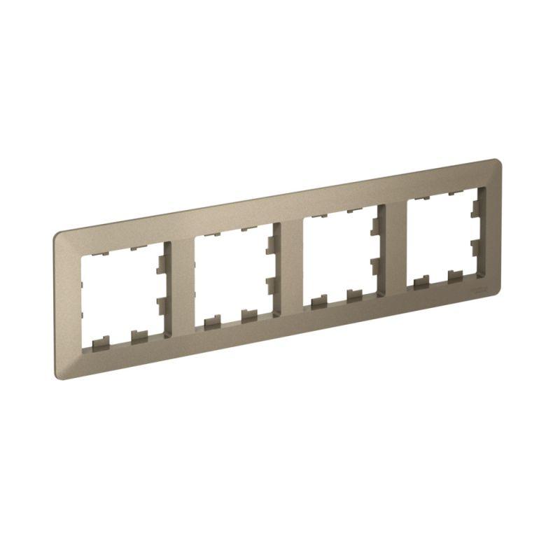 Рамка 4-м AtlasDesign Air шампань/дым. черн. SE ATN220504