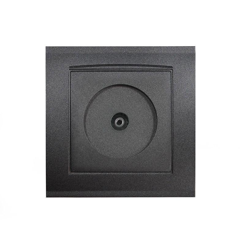 Розетка телевизионная TV 1-м СП Бриллиант в сборе графит Universal 7947571-Gr