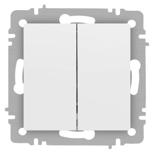 Выключатель 2-кл. СП Accent 6-104-01М 10А IP20 250В AL/CU бел. матов. Intro Б0063456