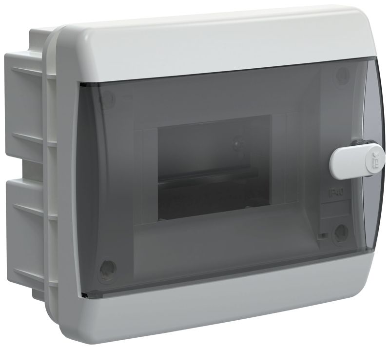 Корпус ЩРВ-П-6 UNION Compact IP41 черн. прозр. дверь пластик. IEK UIC-KP12-V-06-41-K01