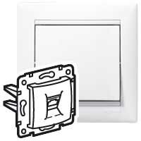 Розетка телефонная 2-м СП Valena RJ11 механизм бел. (DIY-упак.) IEK 694275