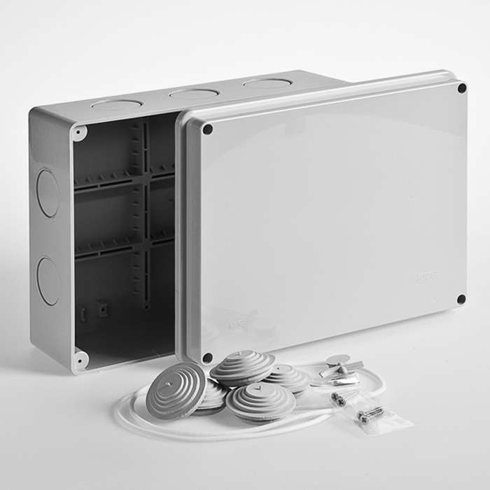 Коробка распределительная ОП 240х195х90мм IP65 без гермет. Ruvinil 67066