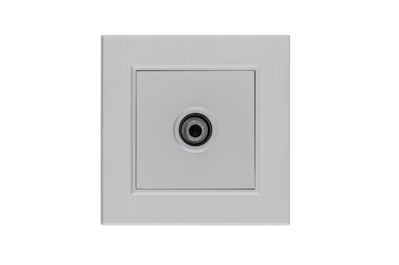 Розетка TV проходная Karea LINE STAR жемчуж. Makel 86100007