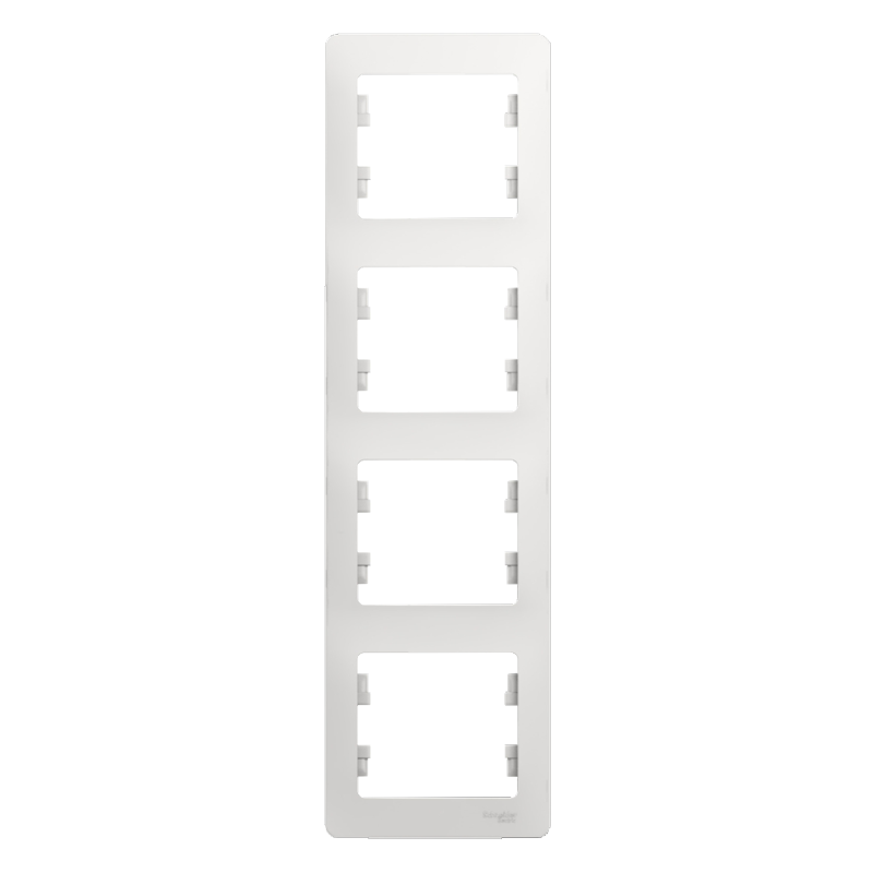 Рамка 4-м Glossa вертикал. бел. SE GSL000108