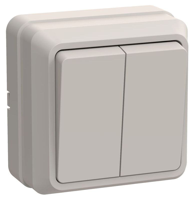 Выключатель 2-кл. ОП Октава 10А IP20 ВС20-2-0-ОКм крем. GENERICA EVO20-K33-10-DC