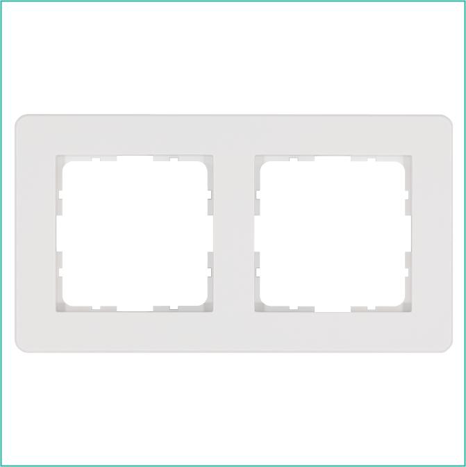 Рамка 2-м G-Flex бел. глянцевый Jasmart G1102W