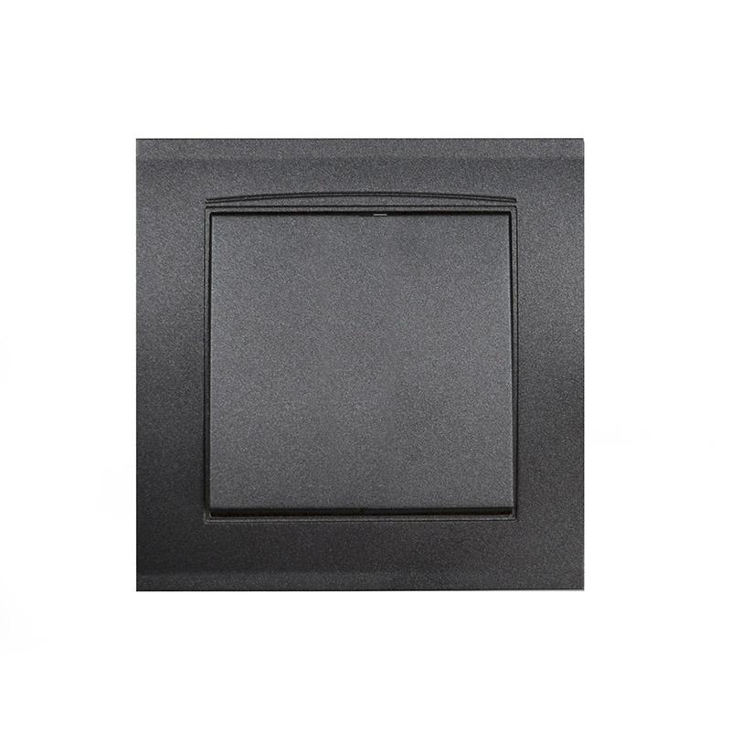 Выключатель 1-кл. СП Бриллиант 10А IP20 в сборе графит Universal 7947366-Gr