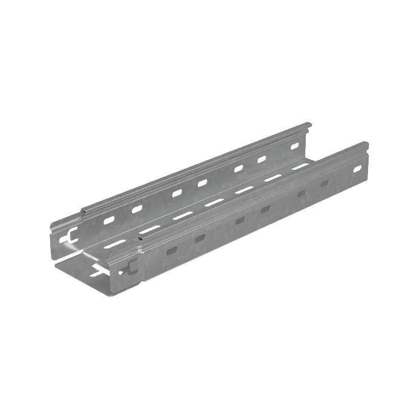 Лоток листовой перфорированный 100х50 L3000 сталь 0.7мм "БЫСТРЫЙ МОНТАЖ ПЛЮС" LPplus50-100-0.7-3000 оцинк. КМ PL0202