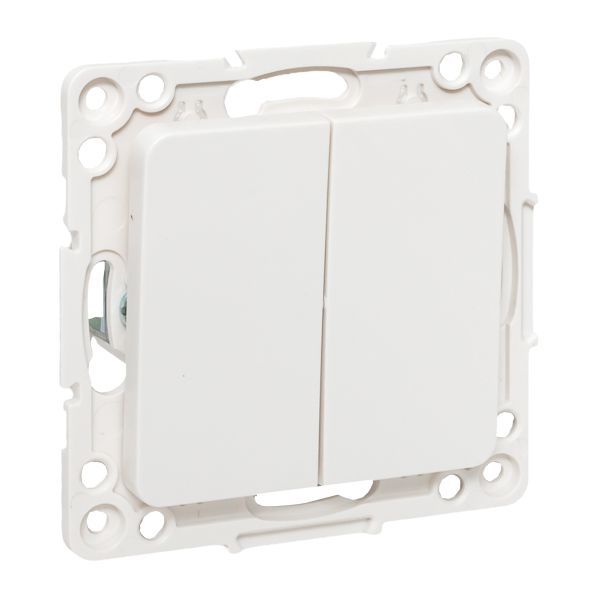 Переключатель проходной 2-кл. Стокгольм 10А винтов. клеммы механизм бел. PROxima EKF EYV10-027-20