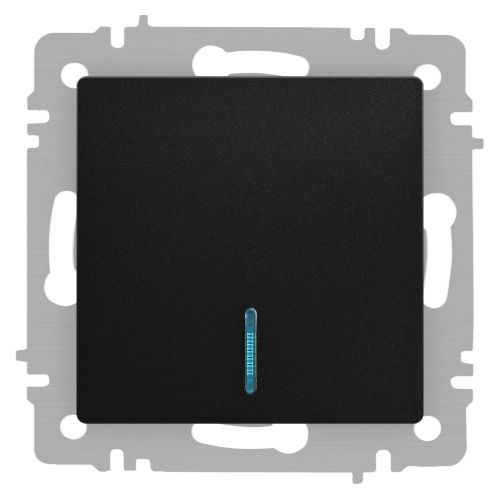 Выключатель 1-кл. СП Accent 6-102-05 10А IP20 250В с подсветкой AL/CU антрацит Intro Б0063475