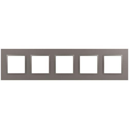 Рамка 5-м Elegance 14-5015-16 Classic для розеток и выключателей титан Эра Б0065831