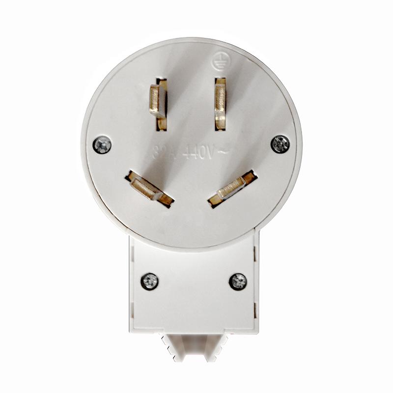 Вилка для плиты 3P+E 32А 440В бел. Universal 5313