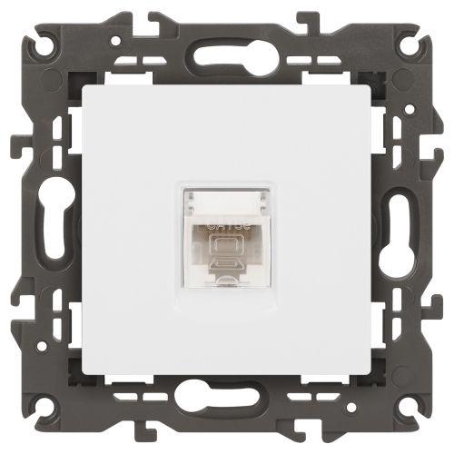 Розетка компьютерная 1-м Elegance 14-3107-01 RJ45 IP20 механизм бел. Эра Б0034302