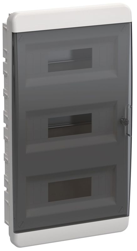 Корпус ЩРВ-П-36 TEKFOR IP41 черн. прозр. дверь пластик. IEK TF5-KP12-V-36-41-K01-K03