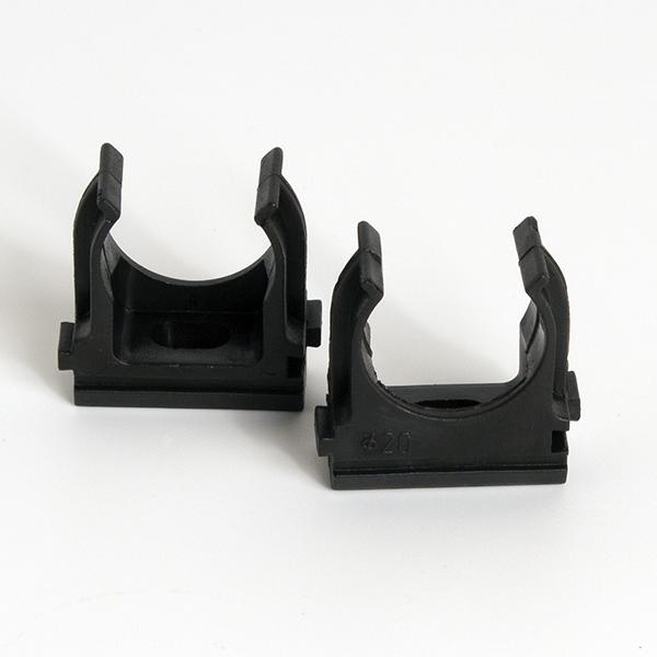 Держатель для труб (клипса) d20мм черн. (уп.100шт) TOKOV ELECTRIC TKE-LC-20-C05/100