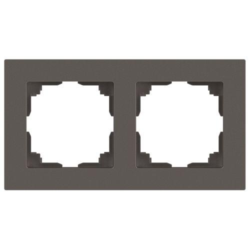 Рамка 2-м СП Accent 6-502-09 титан Intro Б0063723