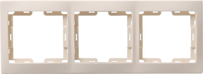 Рамка 3-м КВАРТА РГ-3-ККм горизонт. крем. GENERICA EMK30-K33-DM