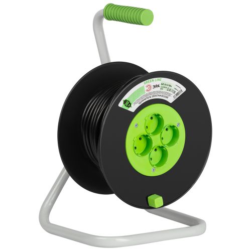 Удлинитель на пластик. катушке 4х30м без заземл. KAT-2x1.5-30m Greenline ПВС 2х1.5 Эра Б0065083