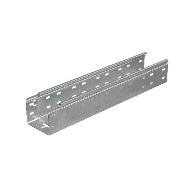 Лоток листовой перфорированный 100х80 L3000 сталь 0.7мм "БЫСТРЫЙ МОНТАЖ ПЛЮС" LPplus80-100-0.7-3000 оцинк. КМ PL0234