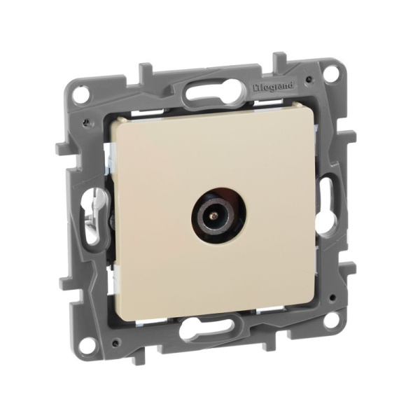 Розетка телевизионная оконечная TV СП Etika 5дБ 5-862МГц механизм сл. кость IEK 672365