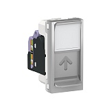 Schneider Electric Unica Modular Алюминий Розетка компьютерная, RJ45, одиночная кат. 6 UTP, 1 модуль