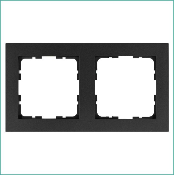Рамка 2-м G-Classic антрацит Jasmart G1002B