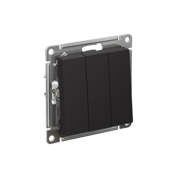 Выключатель 3-кл. СП AtlasDesign 10А IP20 (сх. 1+1+1) 10AX механизм карбон SE ATN001031