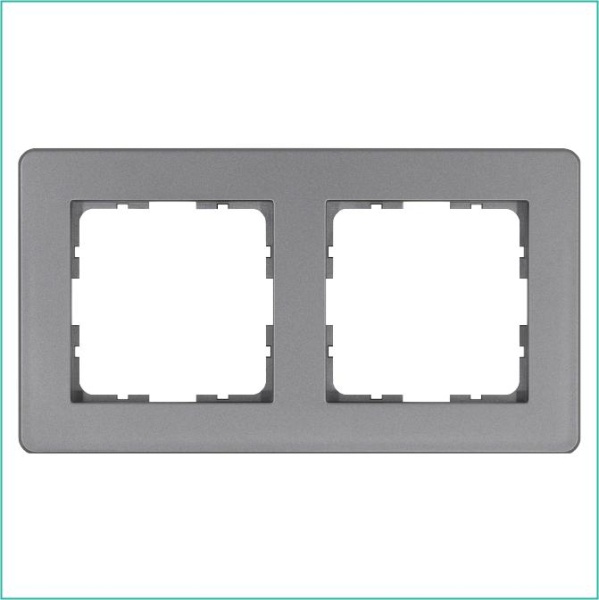 Рамка 2-м G-Flex алюм. Jasmart G1102S