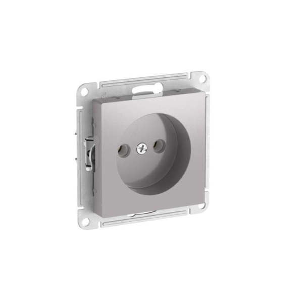 Розетка AtlasDesign 16А без заземл. без шторок быстрозажим. клем. механизм алюм. SE ATN000341S