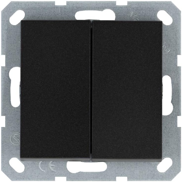 Выключатель 2-кл. 10А IP20 механизм антрацит Jasmart G3023B