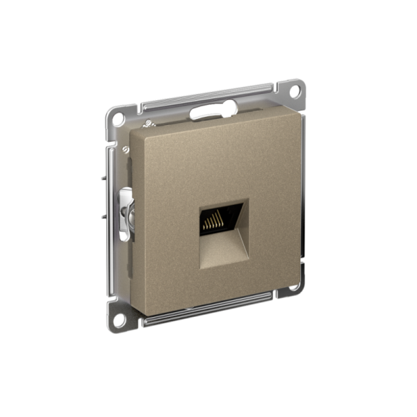 Розетка компьютерная AtlasDesign RJ45 кат.5E механизм шампань SE ATN000583