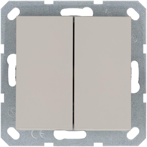 Выключатель 2-кл. 10А IP20 механизм тауп Jasmart G3023T