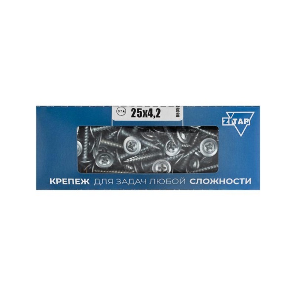 Саморез для тонкого метал. листа 4.2х25 (коробка) (уп.200шт) Zitar 102141