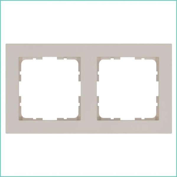 Рамка 2-м G-Classic тауп Jasmart G1002T