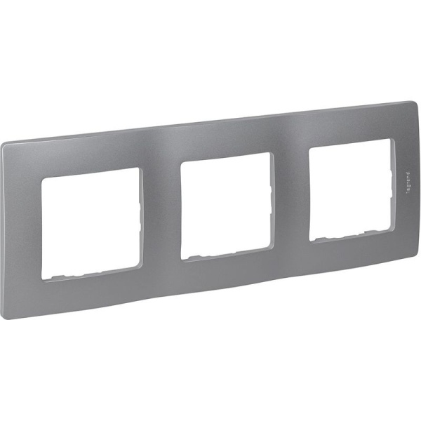 Рамка 3-м Etika алюм. IEK 672553