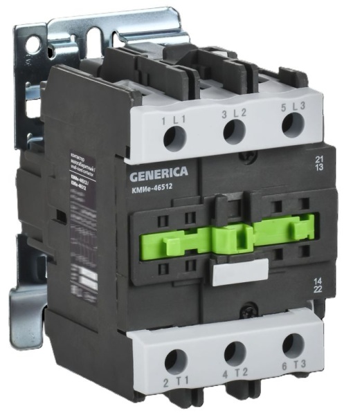 Контактор КМИе-46512 65А 400В/АС3 1НО 1НЗ GENERICA KKME41-065-400-11