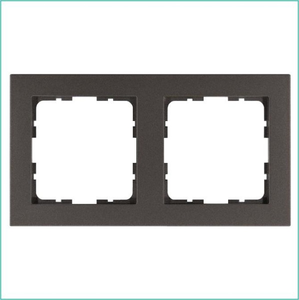 Рамка 2-м G-Classic мокко Jasmart G1002Z