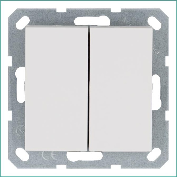 Переключатель перекрестный 1-кл. 10А IP20 механизм бел. глянцевый Jasmart G3013W