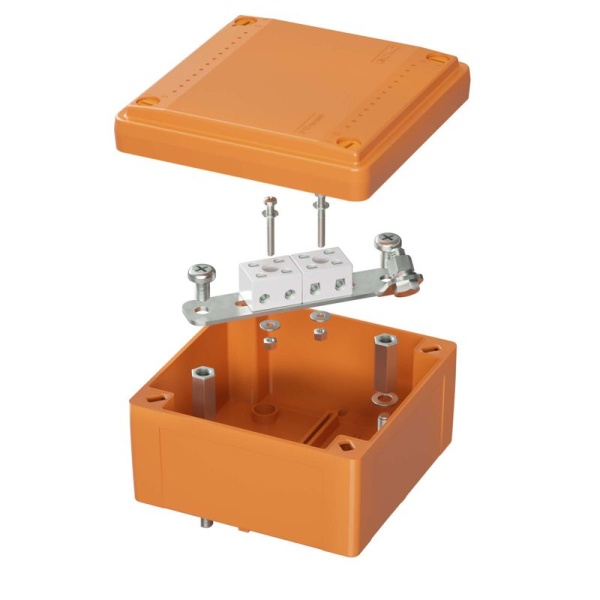 Коробка ответвительная FS 100х100х50мм IP56 4п 450В 6А 4кв.мм с гладкими стенками и клеммниками пластик. DKC FSB10404