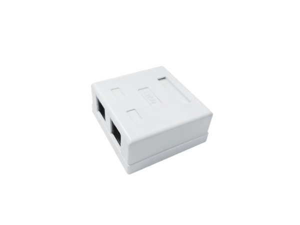 Розетка компьютерная 8P8C (RJ45) UTP кат.5E 2 порта TOKOV ELECTRIC TKE-SMB-8P8C-2P-UTP