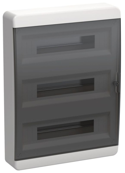 Корпус ЩРН-П-54 TEKFOR IP41 черн. прозр. дверь пластик. IEK TF5-KP12-N-54-41-K01-K03