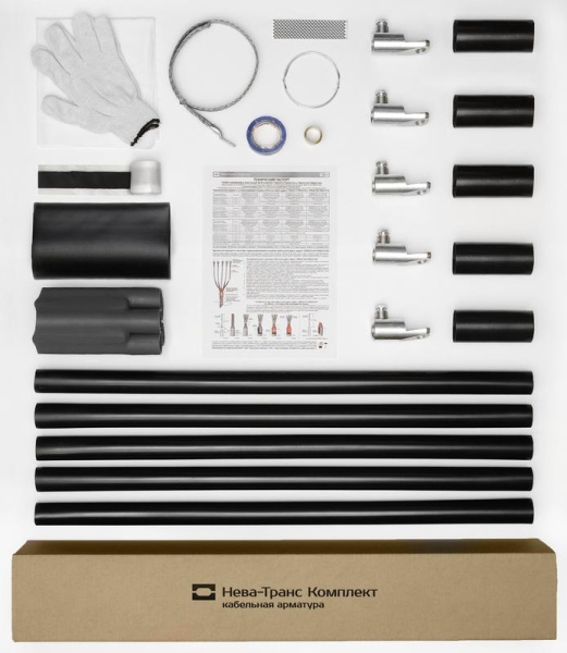 Муфта кабельная концевая универс. 1кВ 1ПКВ(Н)ТпбН-5х(16-25) с болт. наконечн. Нева-Транс Комплект 22020149