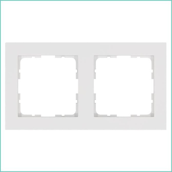 Рамка 2-м G-Classic бел. глянцевый Jasmart G1002W