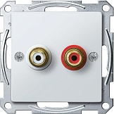 Schneider Electric Merten SM Бел глянец Механизм аудиорозетки