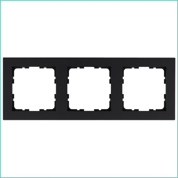 Рамка 3-м G-Classic черн. матов. soft touch Jasmart G1003PB