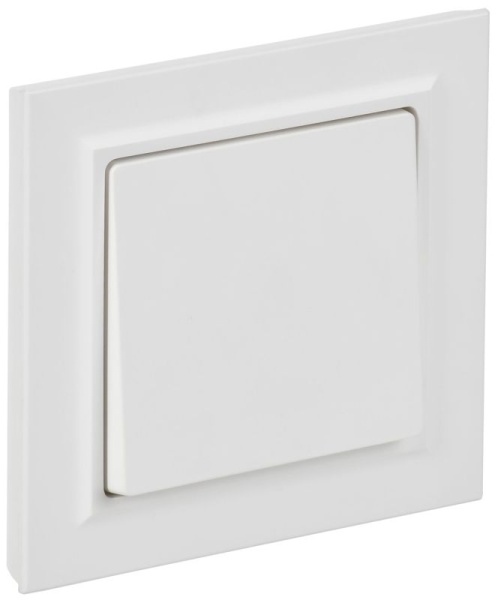 Выключатель 1-кл. СП BRITE ВСР10-1-0-БрАБ 10А в сборе арктич. бел. IEK BR-V10-0-10-K91-F