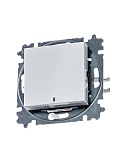 ABB EPJ Levit белый / ледяной Выключатель 1-клавишный с подсветкой