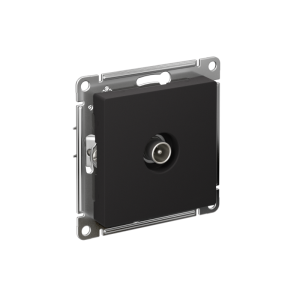 Розетка телевизионная проходная TV AtlasDesign 4дБ механизм карбон SE ATN001092